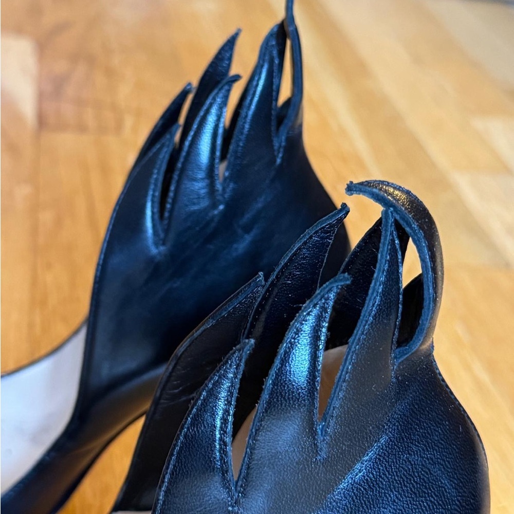 Christian Louboutin Black Heels with Dramatic Design - Picture 5 of 9